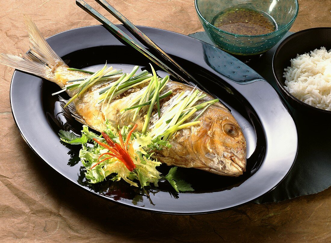 Steamed Ginger Fish with Rice