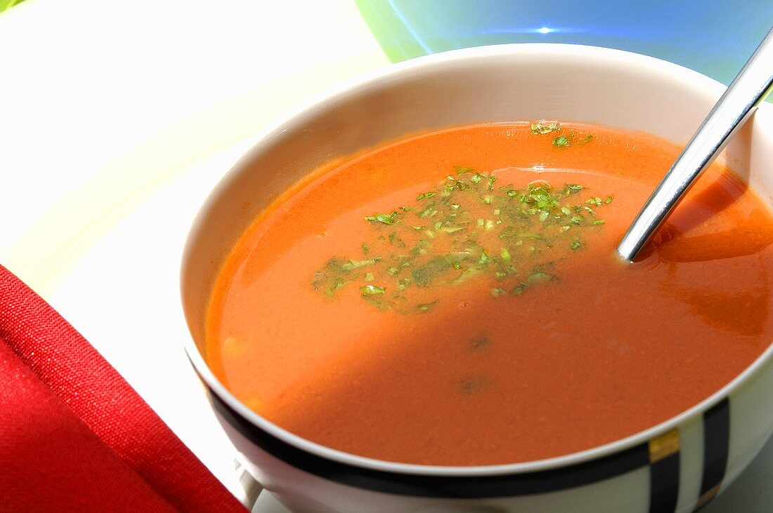 Gazpacho in a bowl