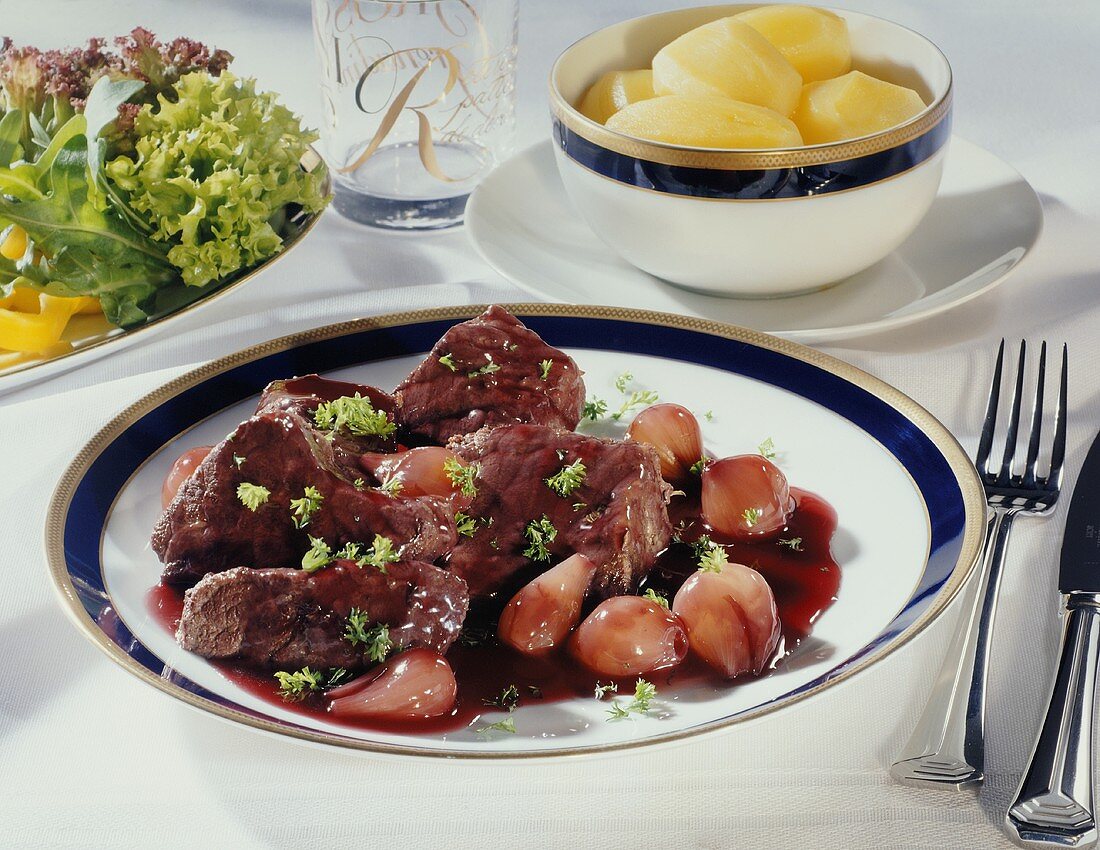 Boeuf Bourguignon (Beef in red wine sauce, France)