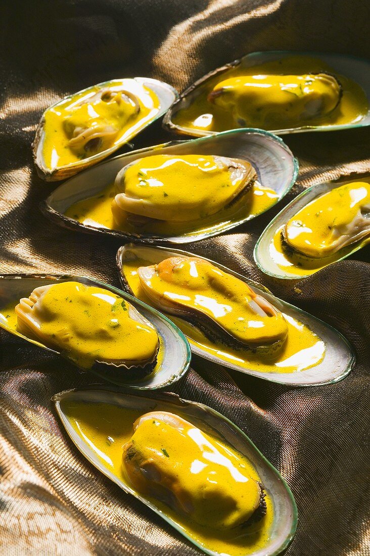 Mussels with mustard sauce