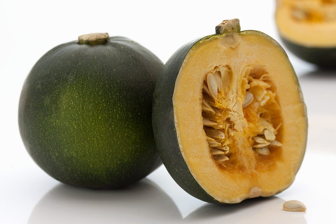 South African gem squash, whole and halved