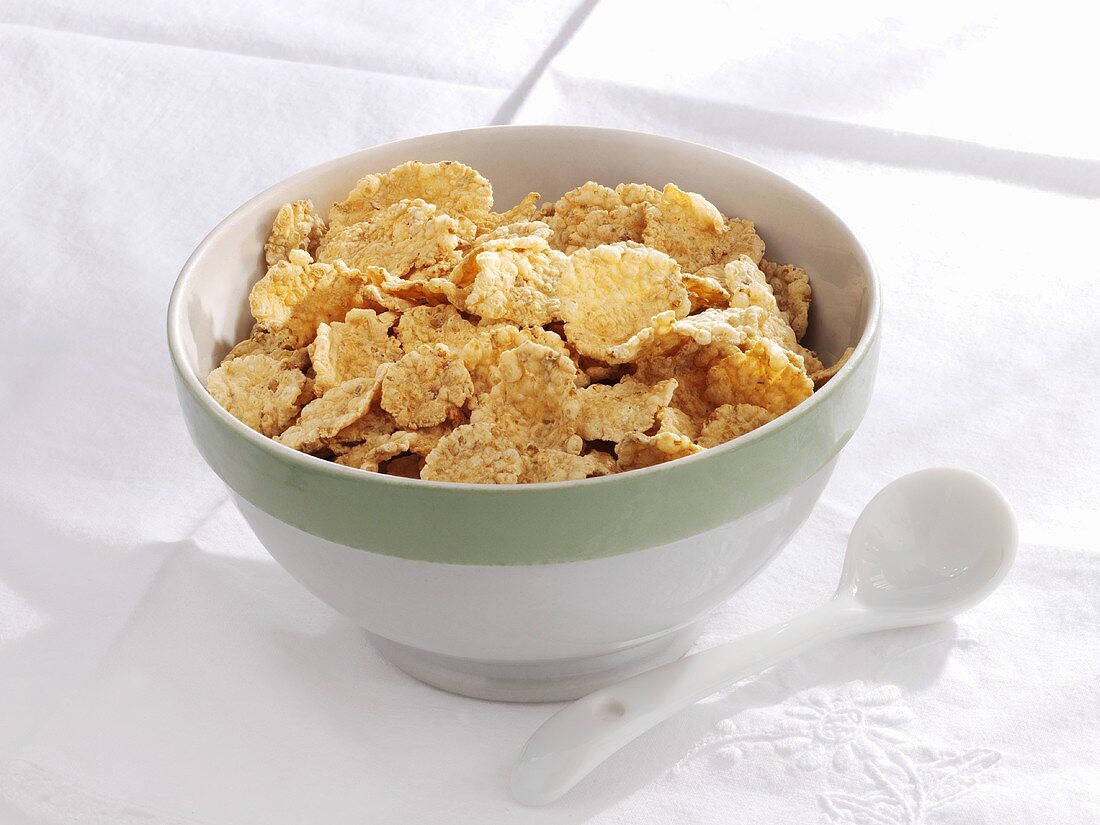 A bowl of cornflakes