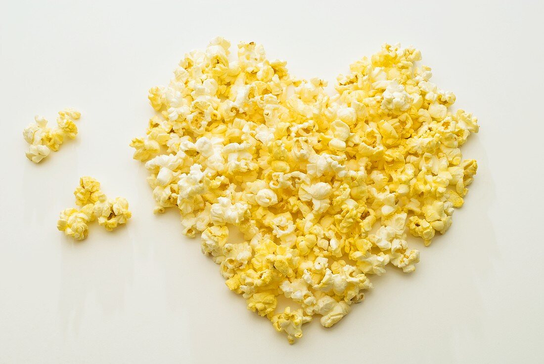 Herz aus Popcorn