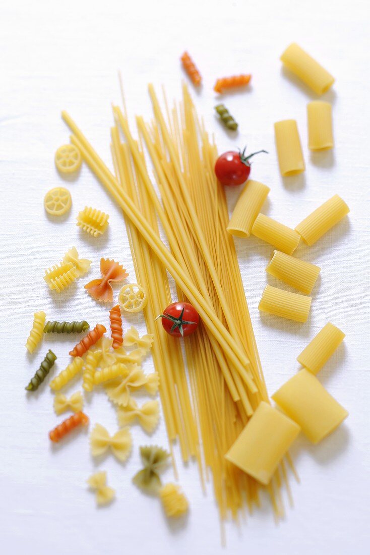 Various types of pasta