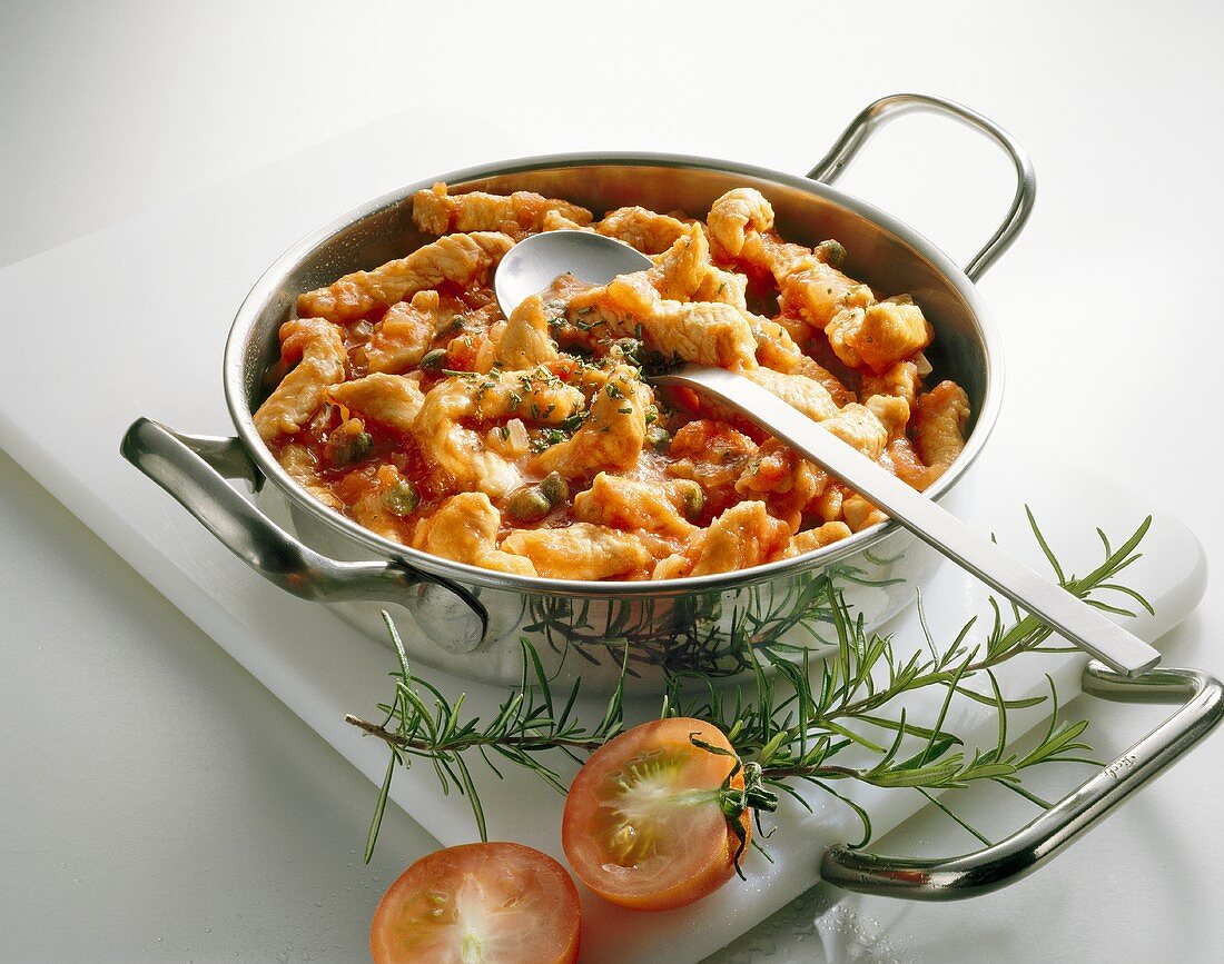 Turkey and tomato ragout with herbs