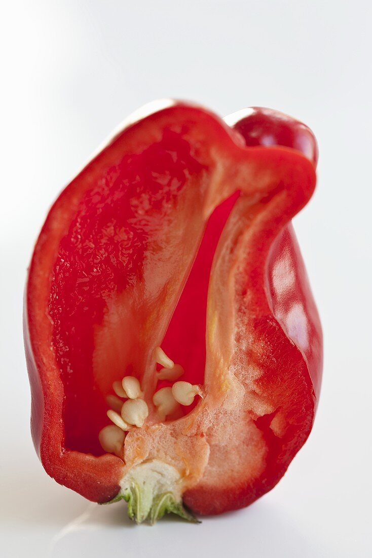 Half of a red pepper