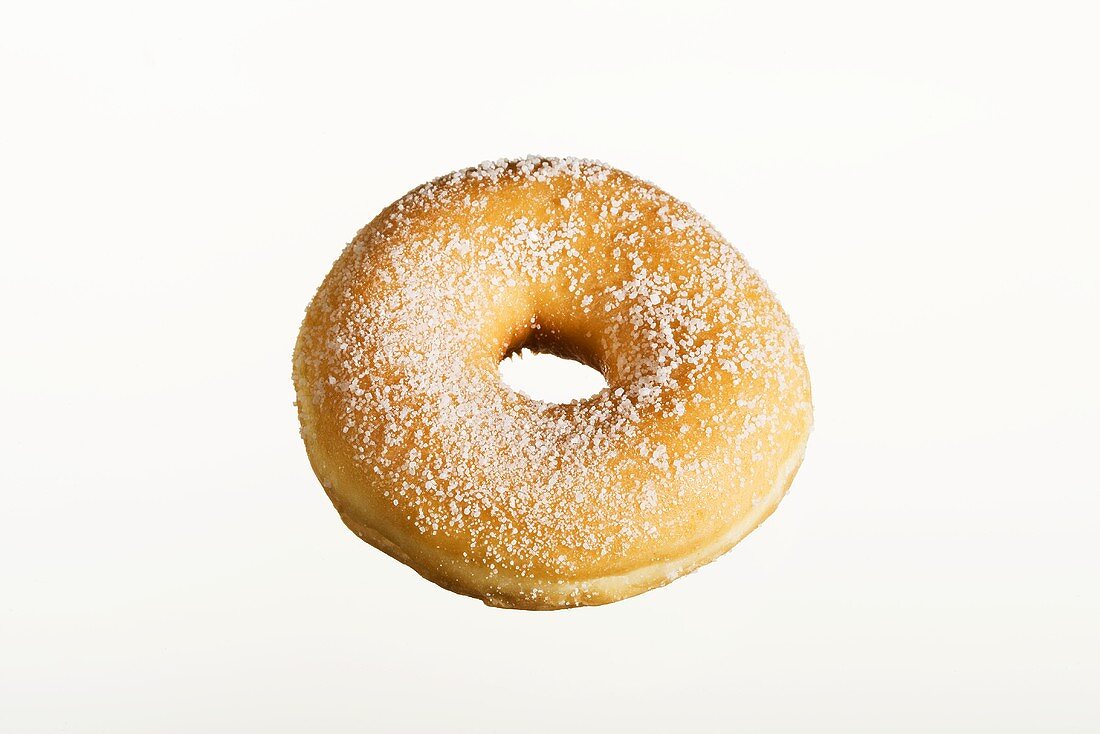 Ein Doughnut mit Zucker