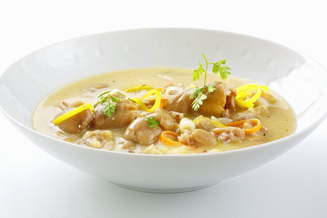 Klachelsuppe (Soup made with knuckle of pork & root vegetables, Styria)