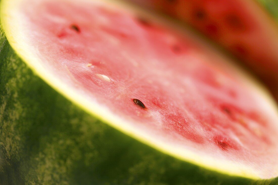 Watermelon showing a cut surface