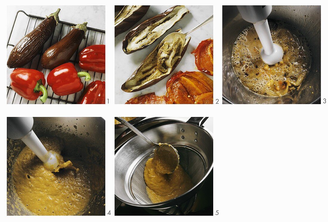 Making spicy vegetable puree