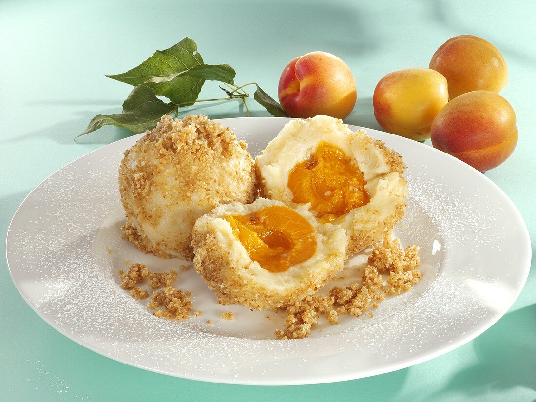 Apricot dumplings (Sweet potato dumplings with apricot filling)