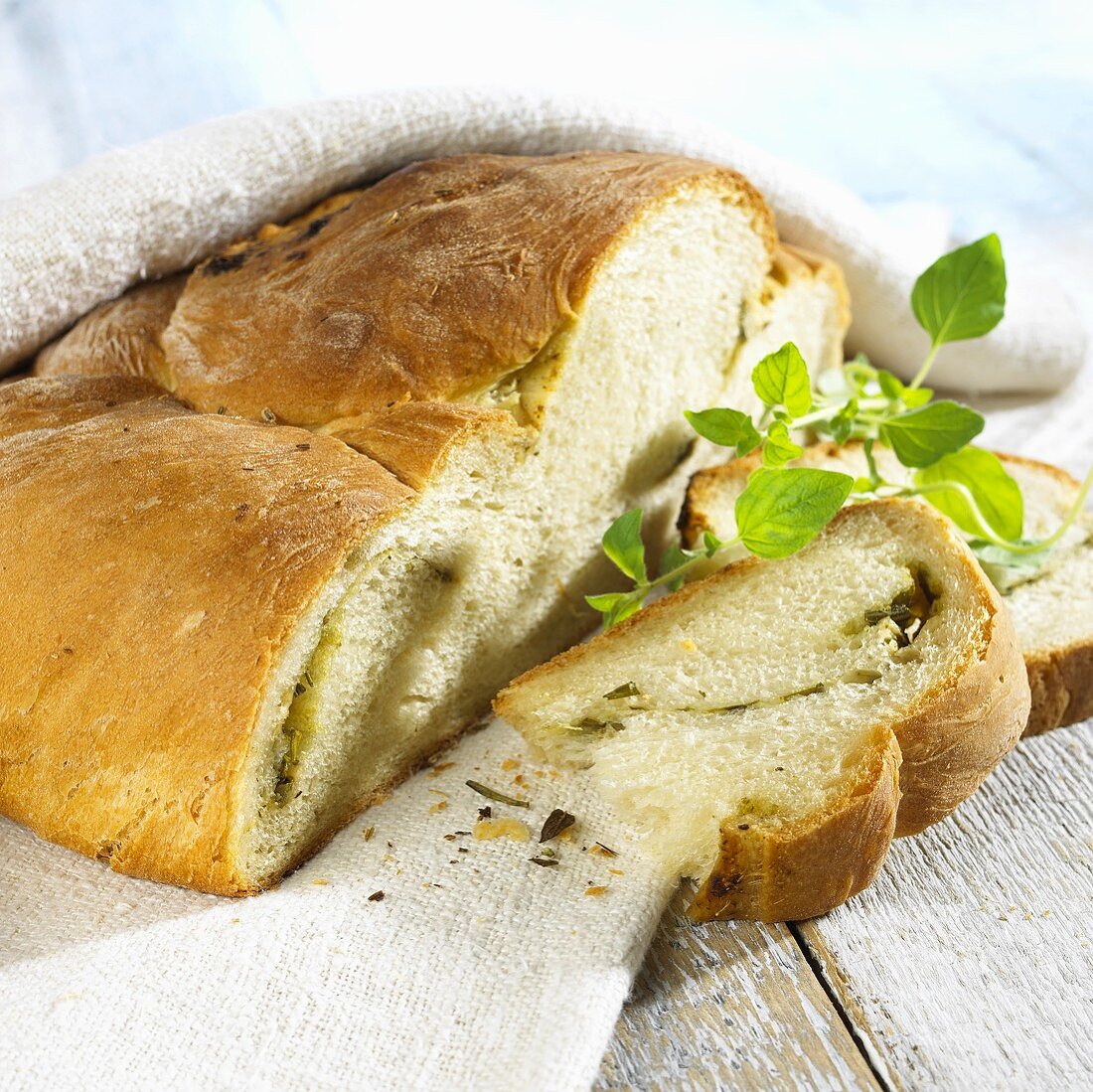Home-made herb bread