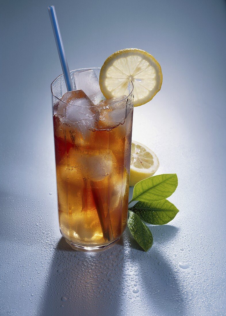 A glass of iced tea