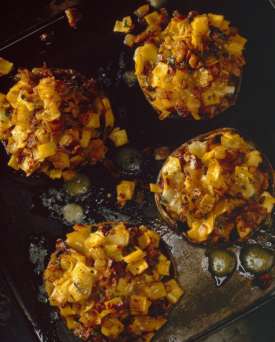 Stuffed portobello mushrooms