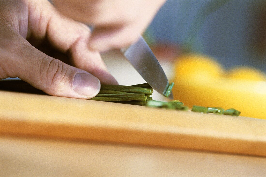 Cutting chives