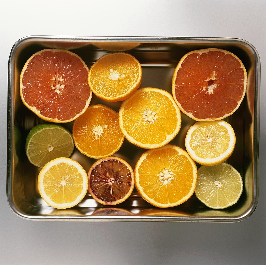 Halved citrus fruit