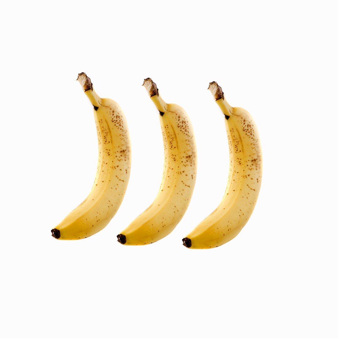 Three ripe bananas