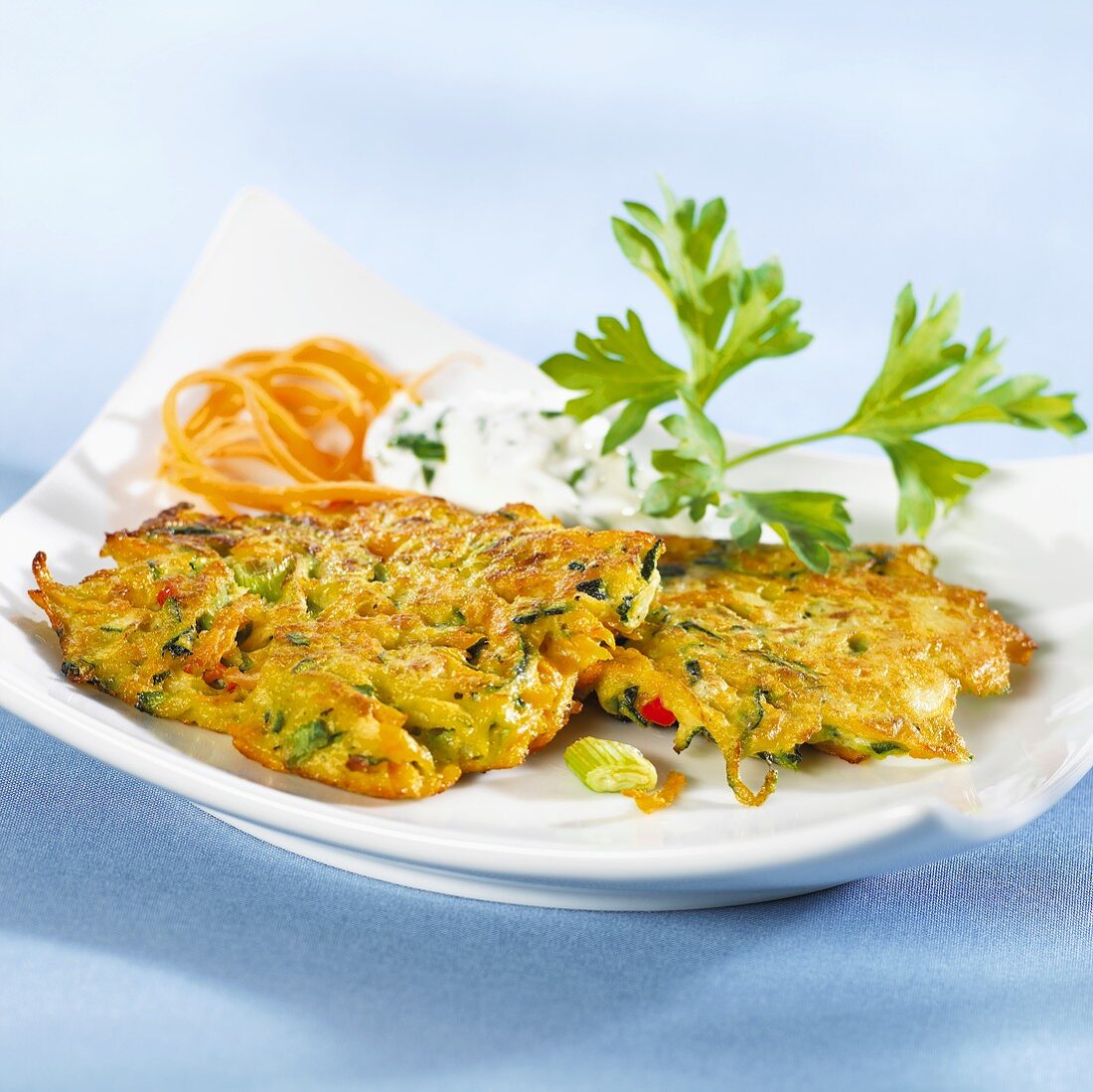 Carrot and courgette pancakes