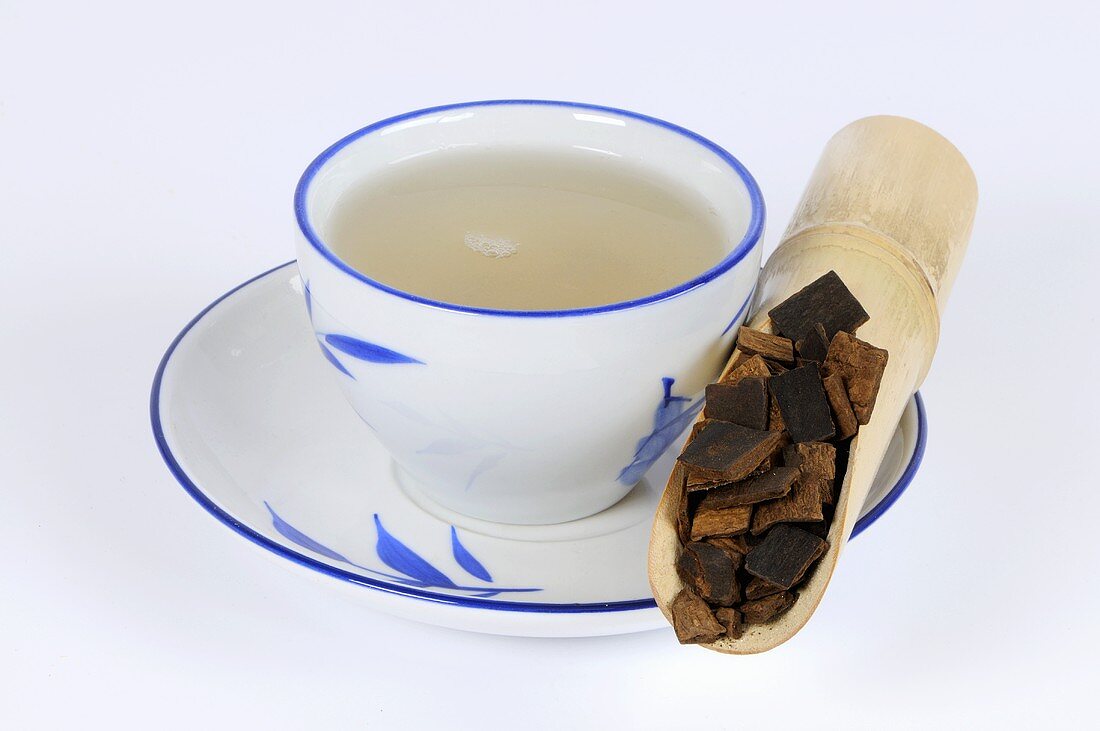 Tee der chinesischen Guttapercharinde