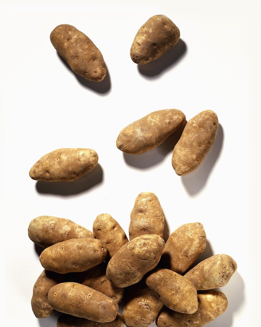 Idaho Potatoes on a White Background