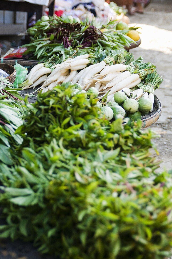 Vegetable market in Burma