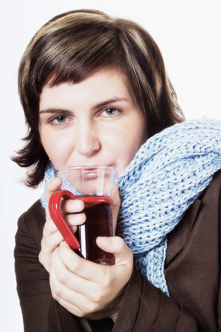 Woman drinking tea