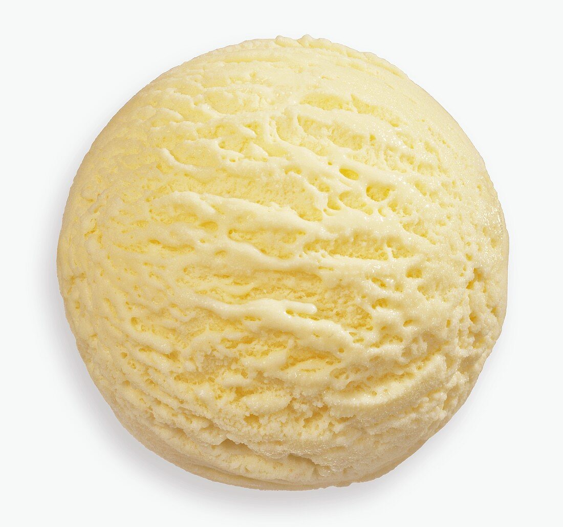 A scoop of vanilla ice cream