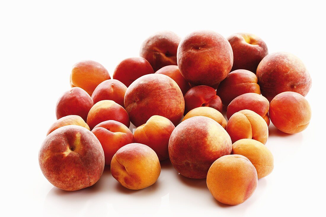 Fresh apricots and peaches