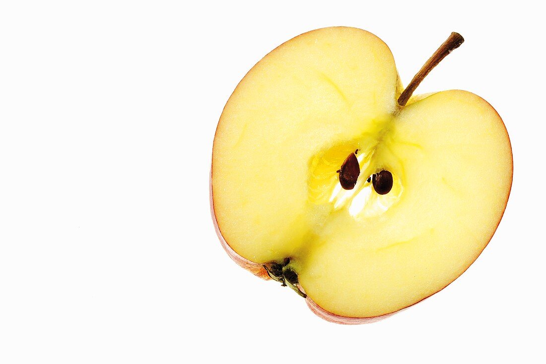 Half an apple, close-up