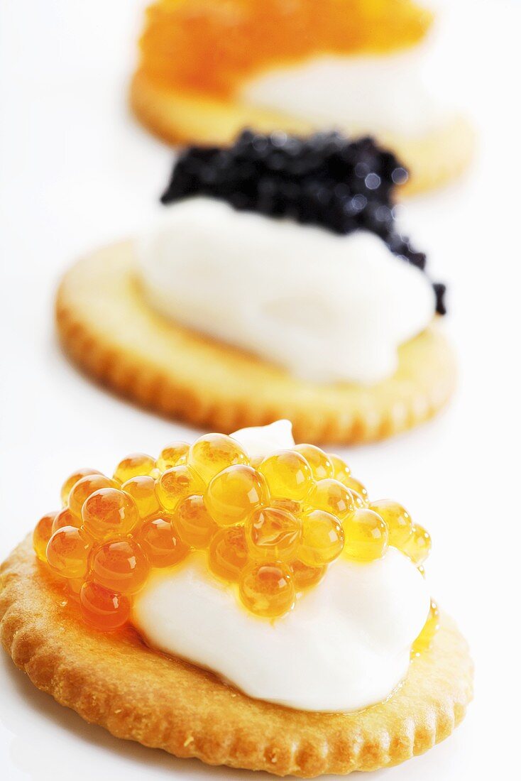 Caviar appetizer, close-up