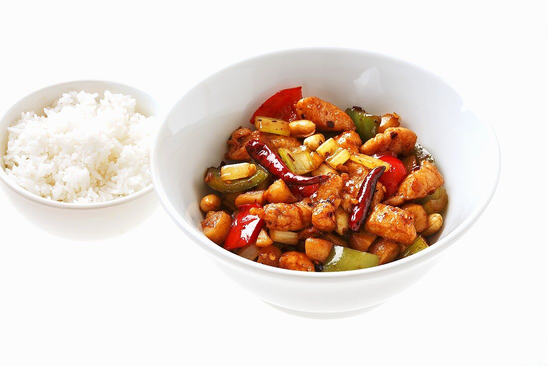 Kung Pao Hähnchen mit Reis