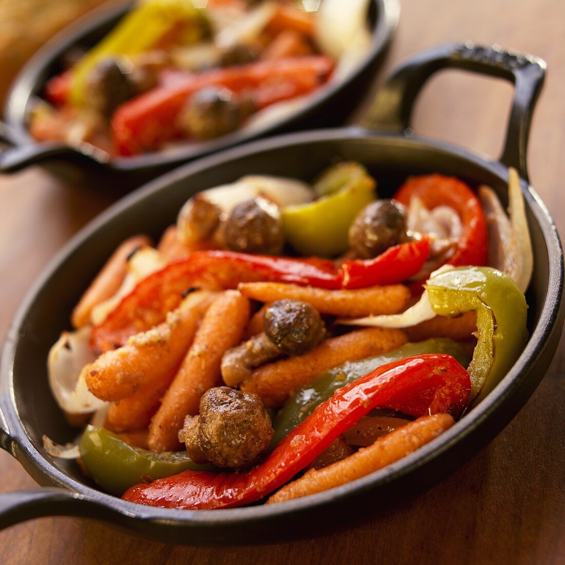 Roasted Vegetables in Cast Iron Skillet