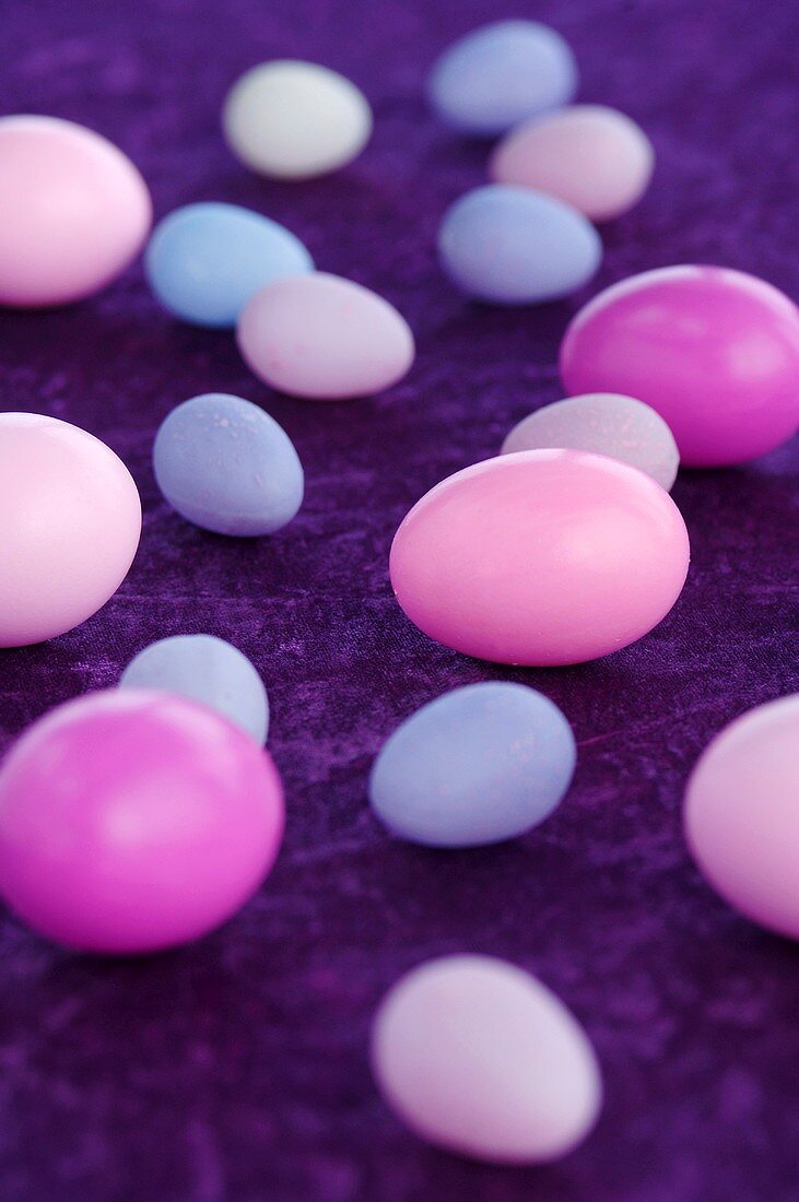 Coloured Easter eggs, close-up