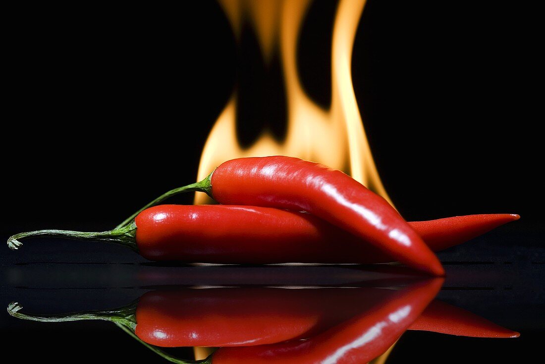 Pepper on fire
