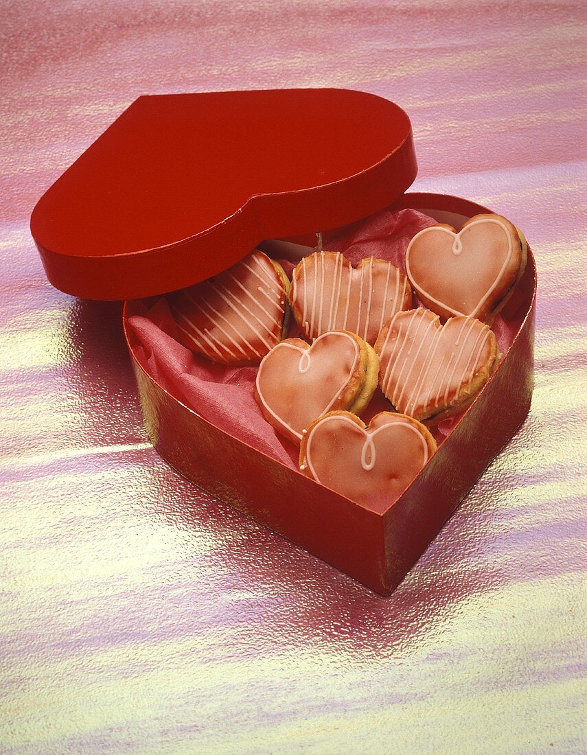 Heart-shaped Decorated Cookies