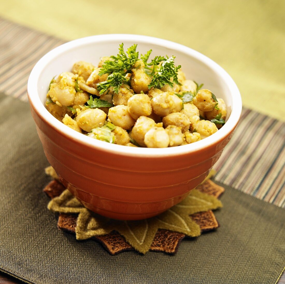 Curry Chickpeas with Parsley