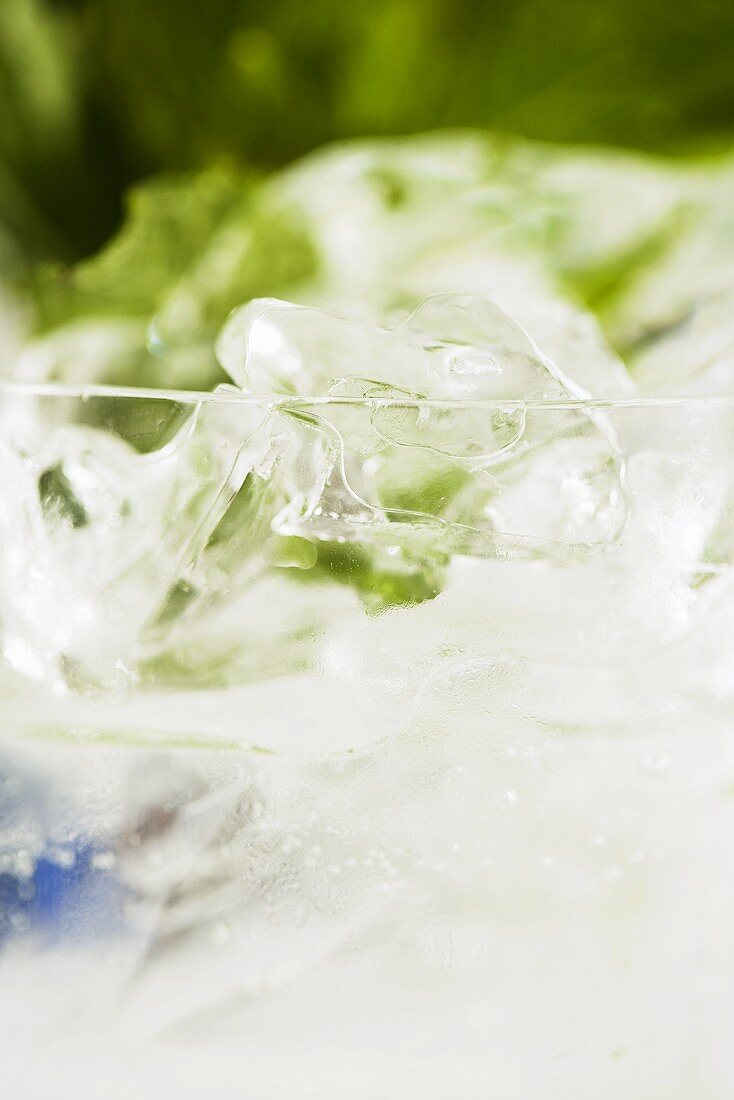 Close Up of a Cocktail with Ice