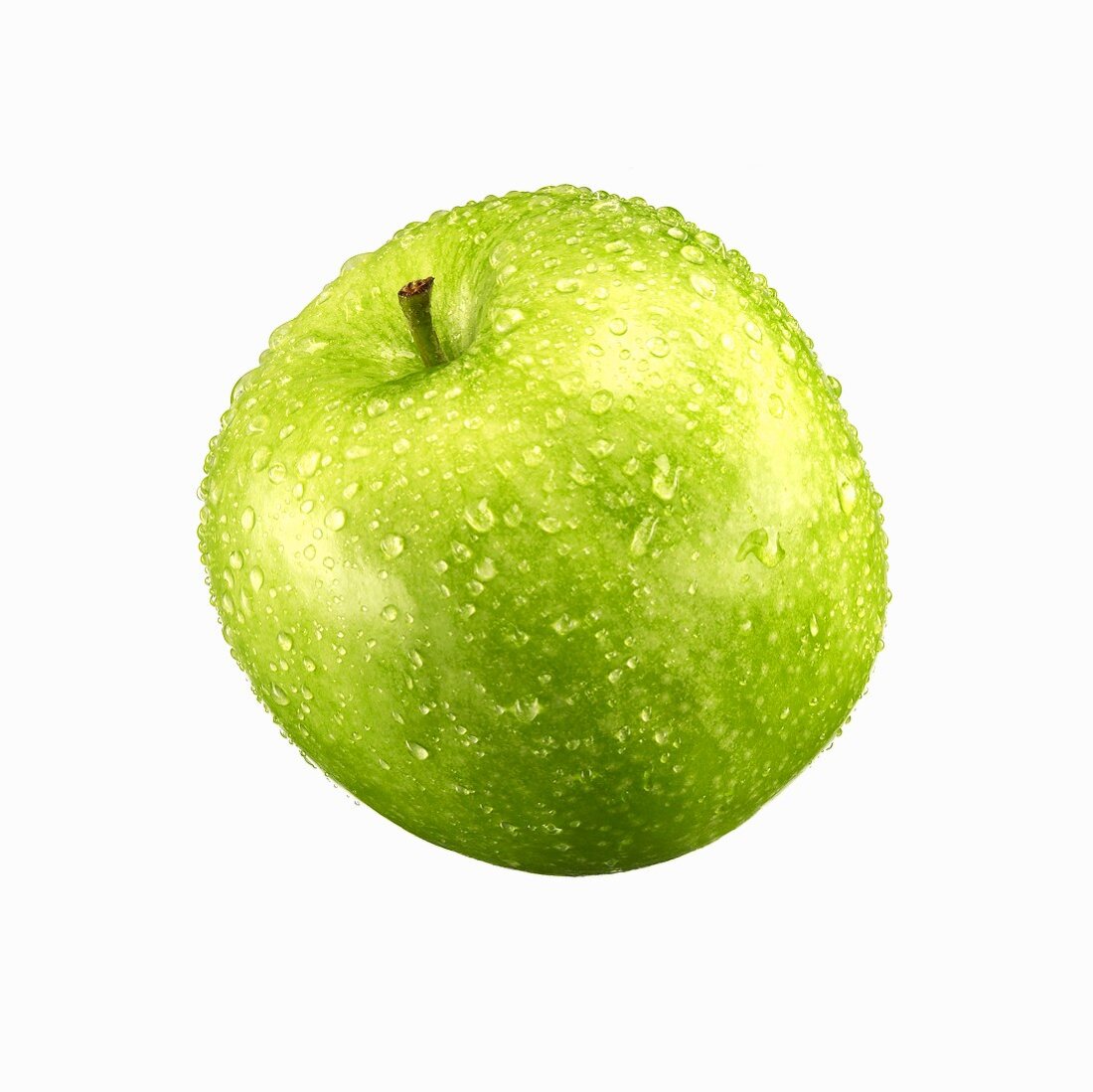 Grüner Apfel mit Wassertropfen