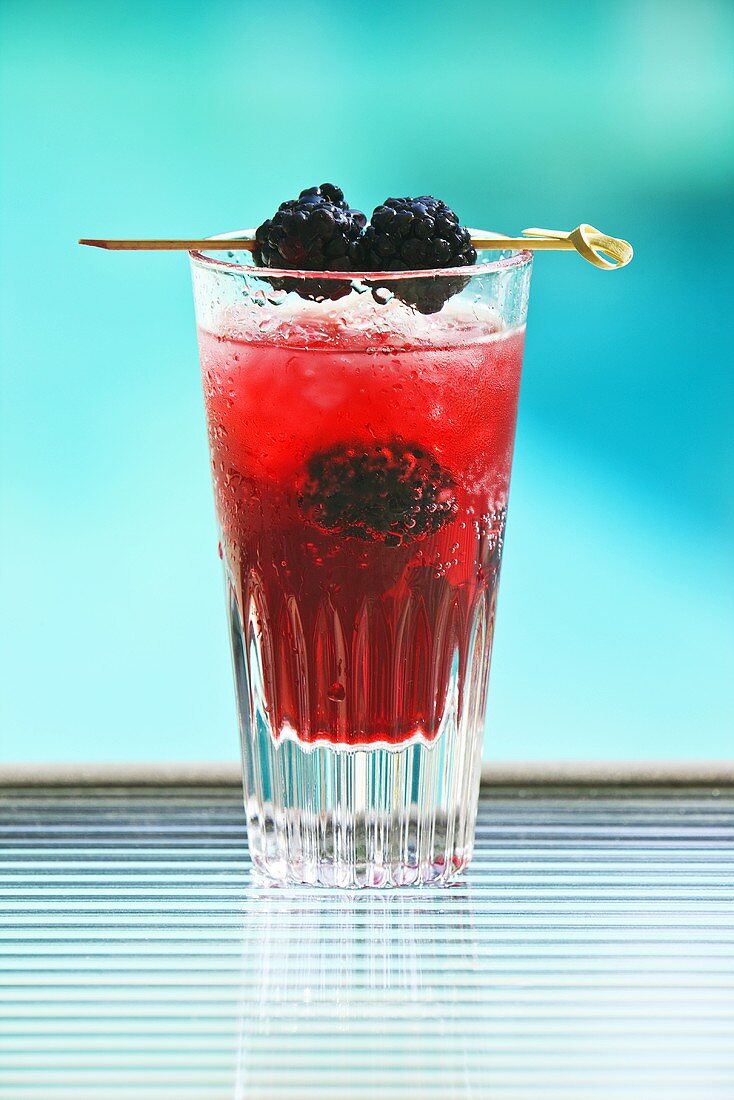 Cocktail with Blackberries