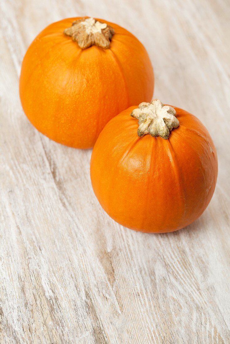Two pumpkins