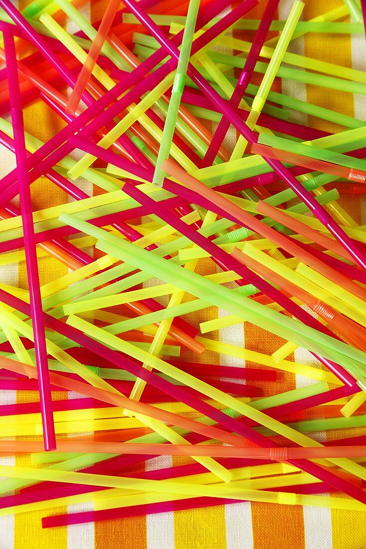 Colorful Straws; From Above