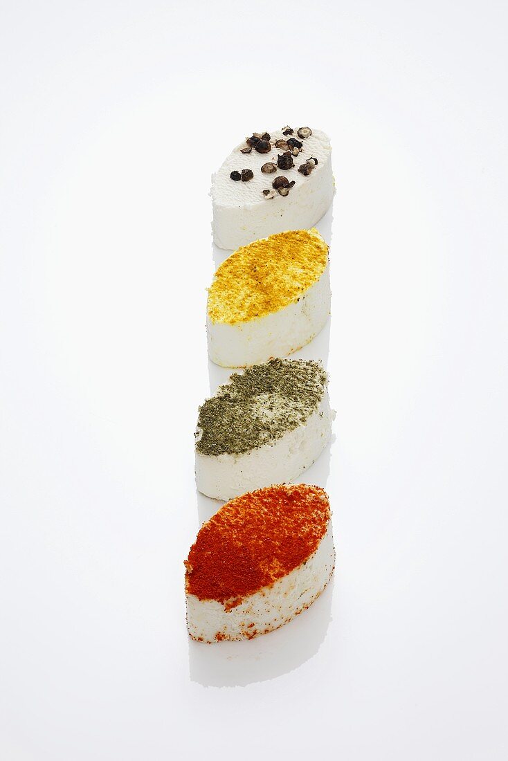 Goat's cheese with various spices