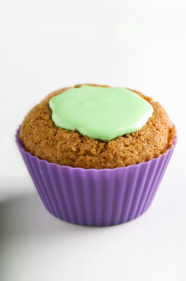 Cupcake with green icing