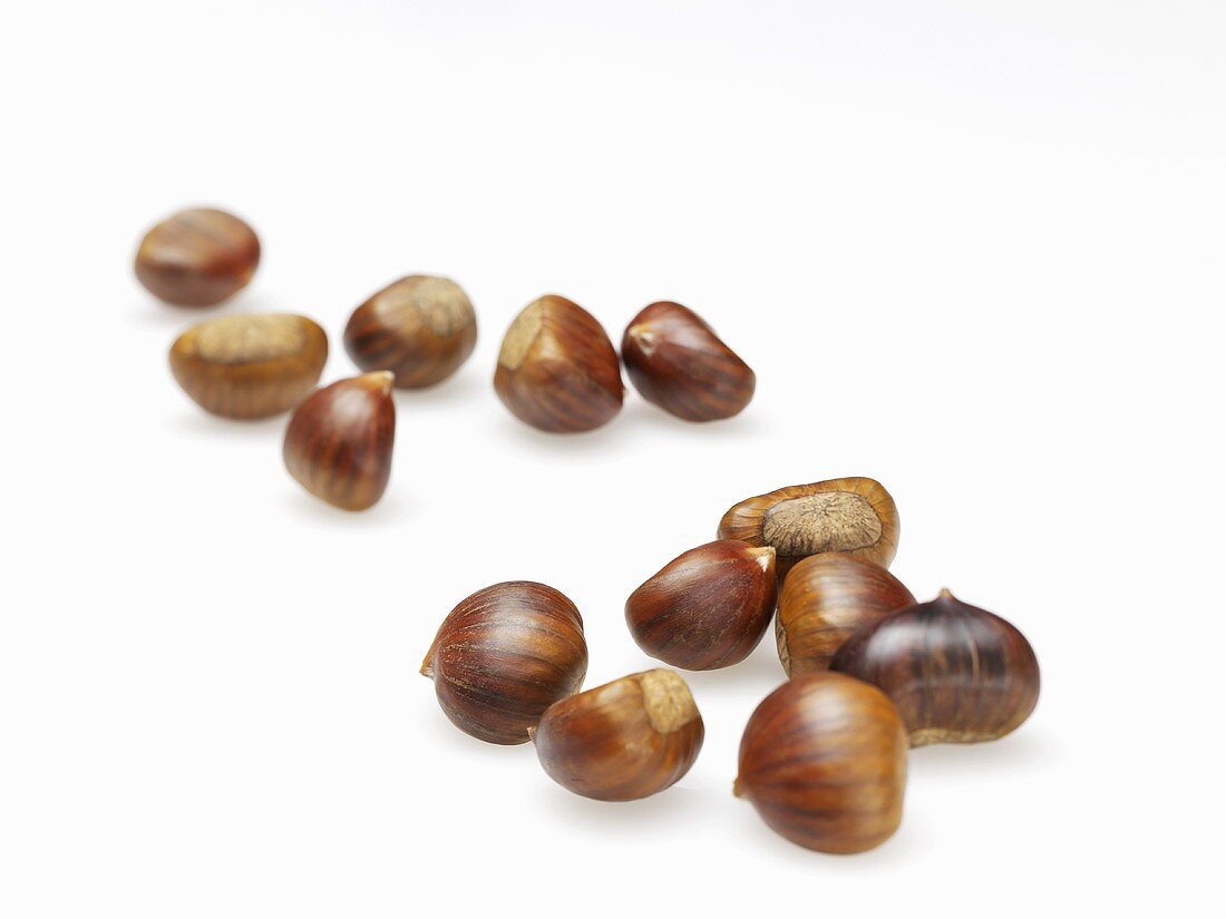Several sweet chestnuts
