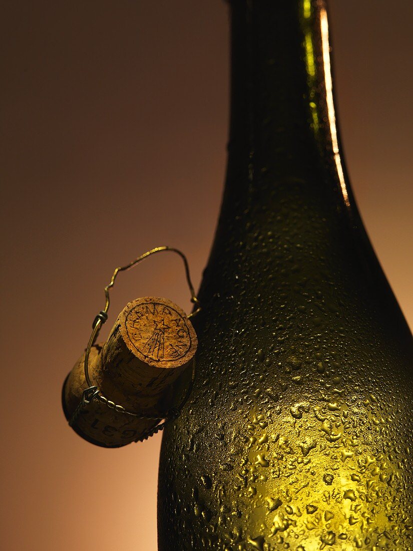 Champagne bottle with cork