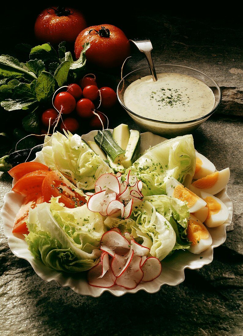 Garnished Iceberg Salad