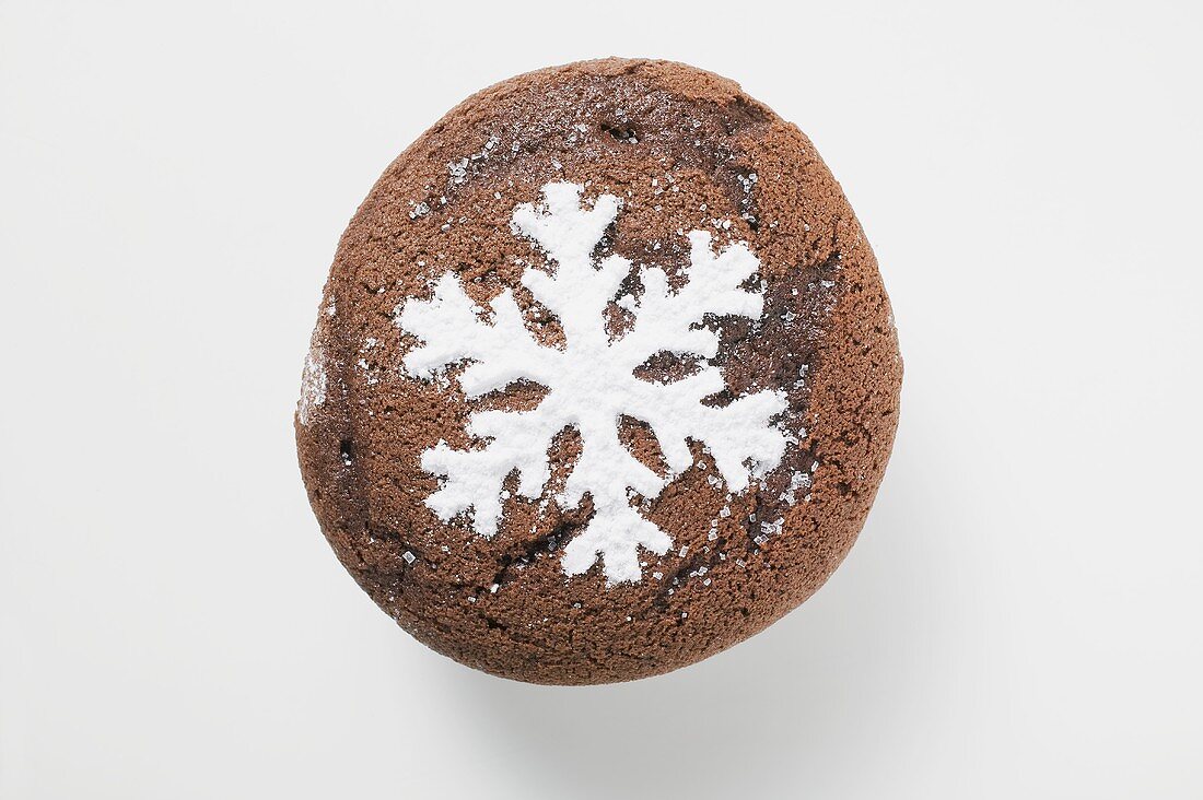 Chocolate muffin from above (Christmas)