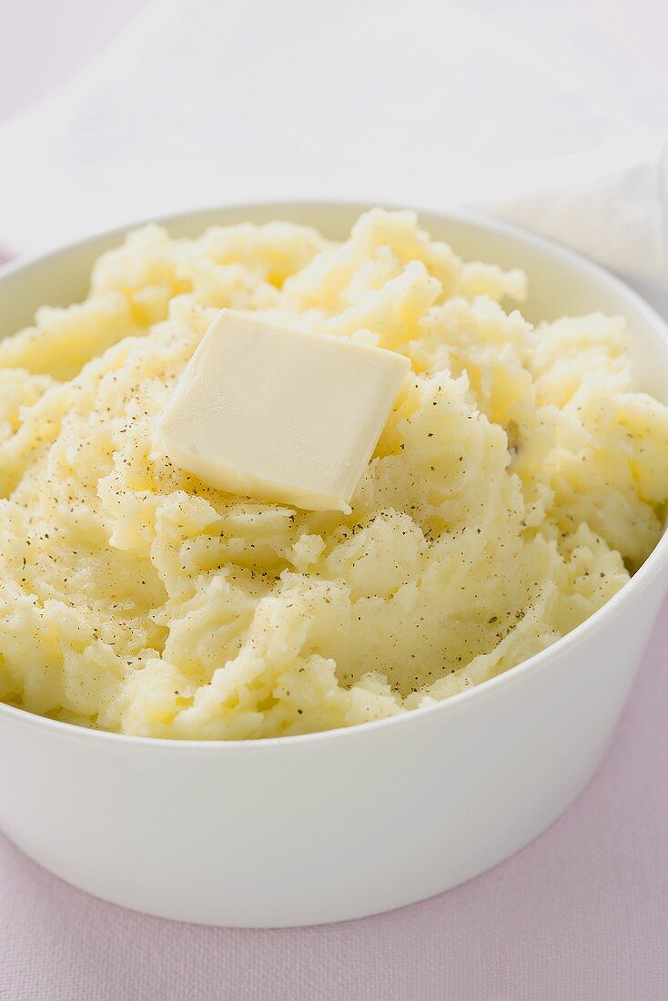 Mashed potato with a knob of butter