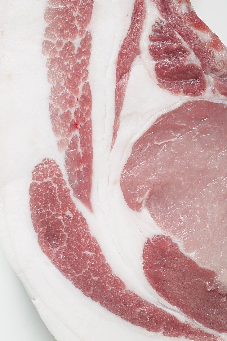 Fresh organic pork chop (detail)