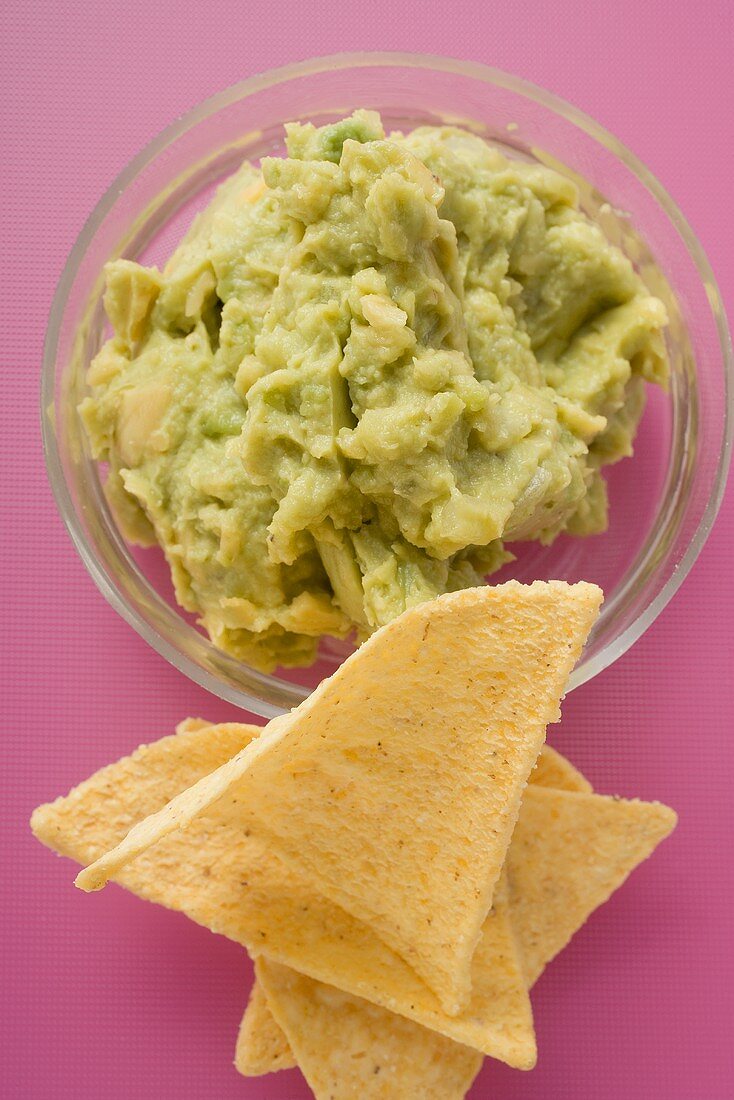 Guacamole mit Nachos